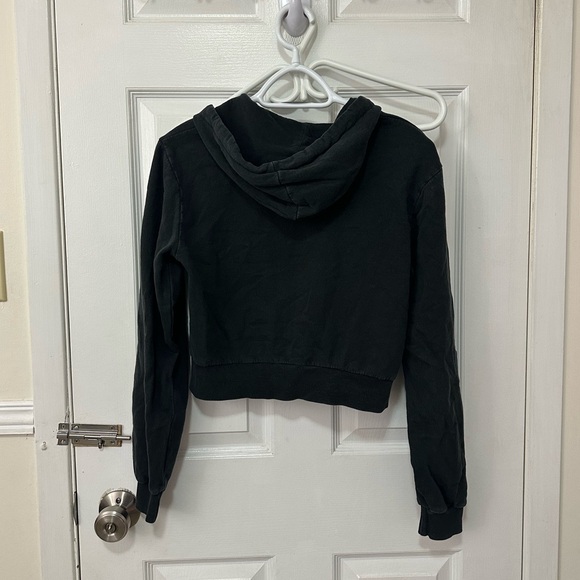Brandy Melville Crystal Zip Up Cropped Hoodie - Picture 3 of 3
